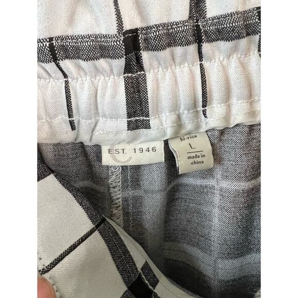 Est. 1946 White Checkered High Rise Pants - Size Large - Picture 3 of 5